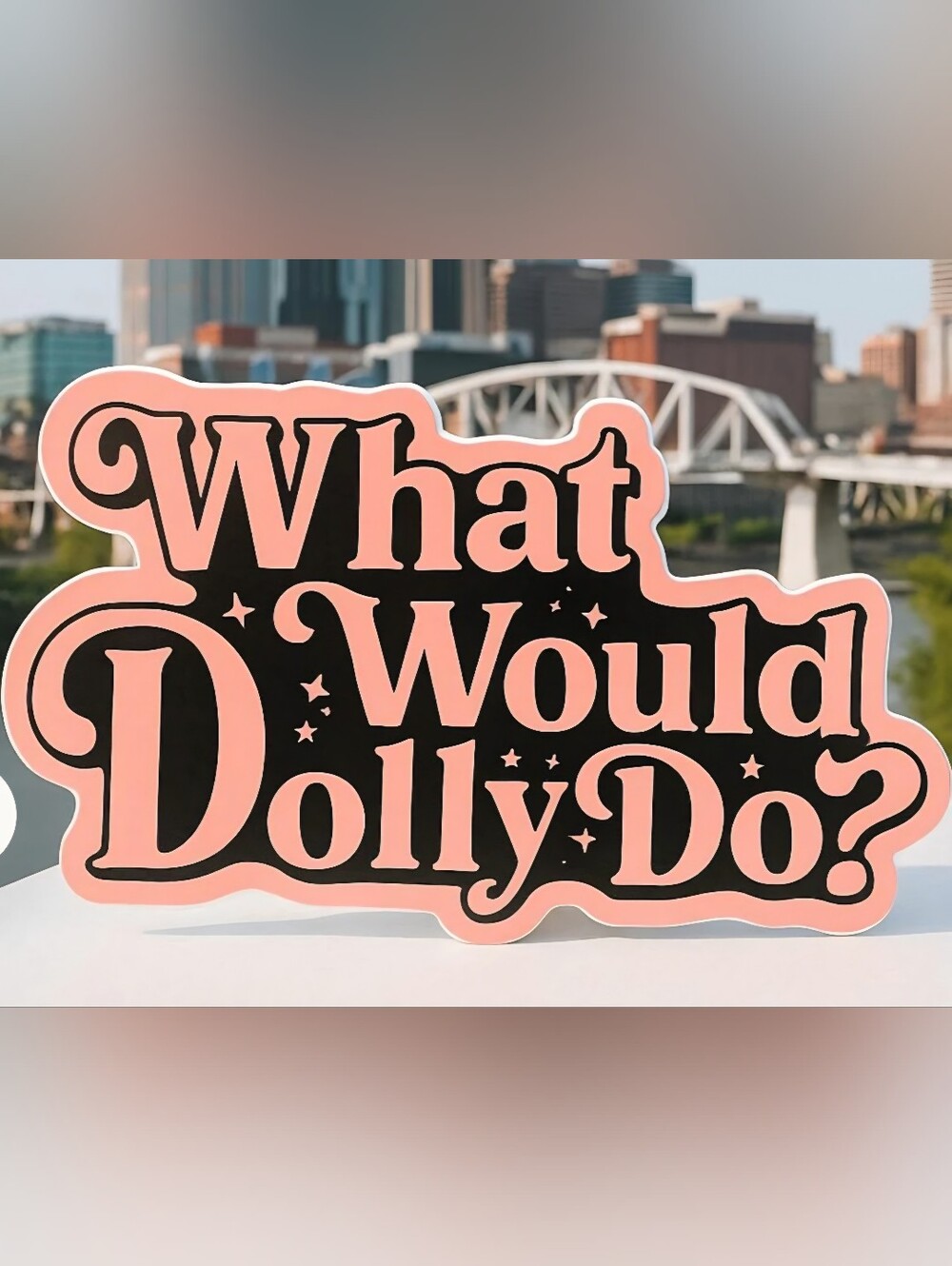What Would Dolly Do Vinyl Sticker